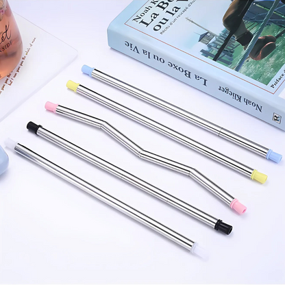 Healthy & Sustainable: Medical-Grade Collapsible Stainless Steel Straw