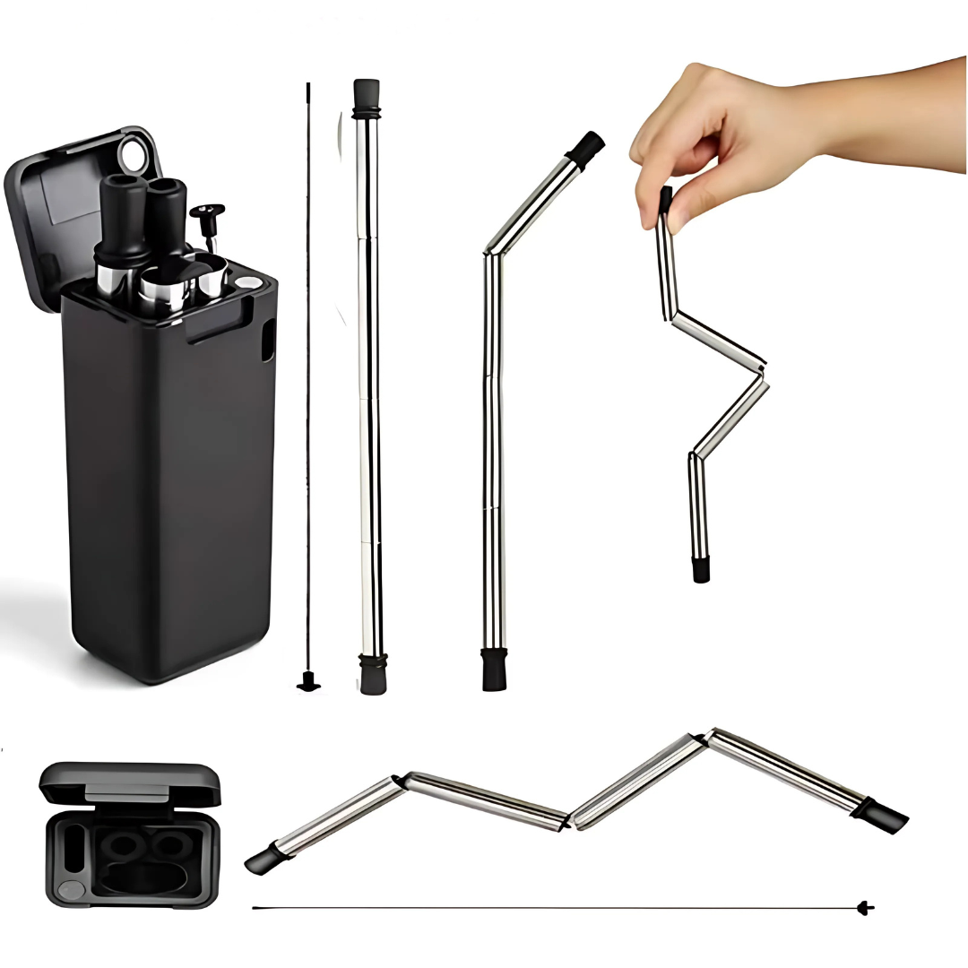 Healthy & Sustainable: Medical-Grade Collapsible Stainless Steel Straw