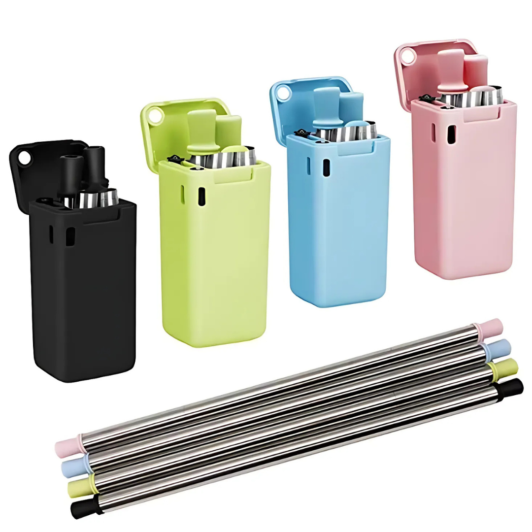 Healthy & Sustainable: Medical-Grade Collapsible Stainless Steel Straw